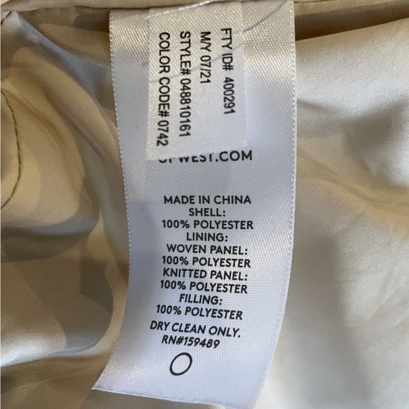 UpWest Slate Gray Puffer Coat with Cream Lining - Picture 6 of 9